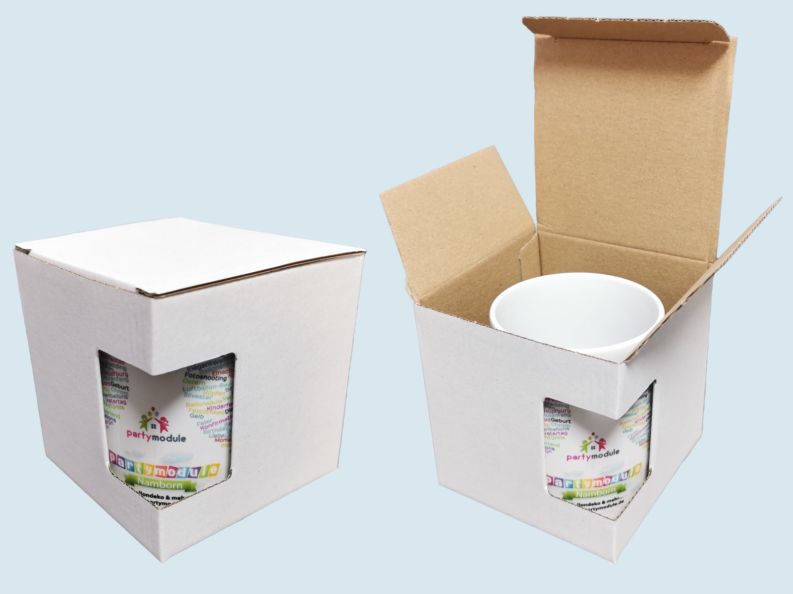 Fototasse Verpackung partymodule